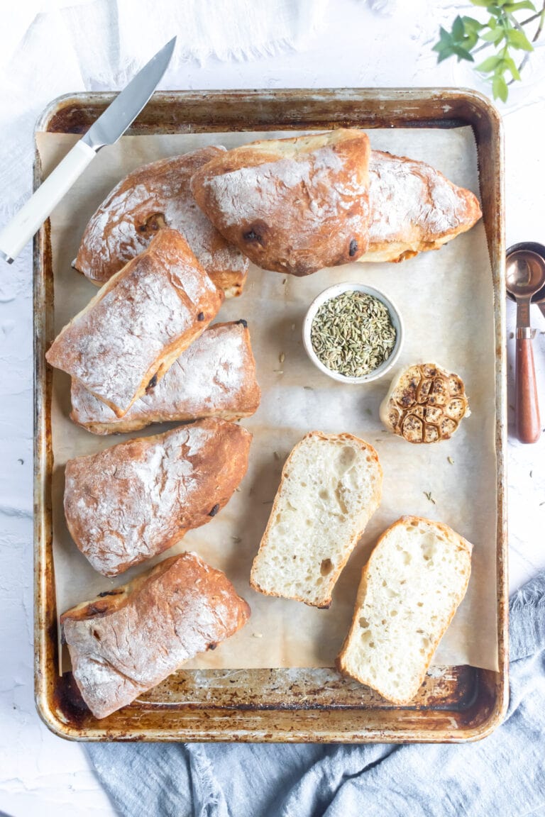 Roasted Garlic and Fennel Olive Oil Ciabatta » the practical kitchen