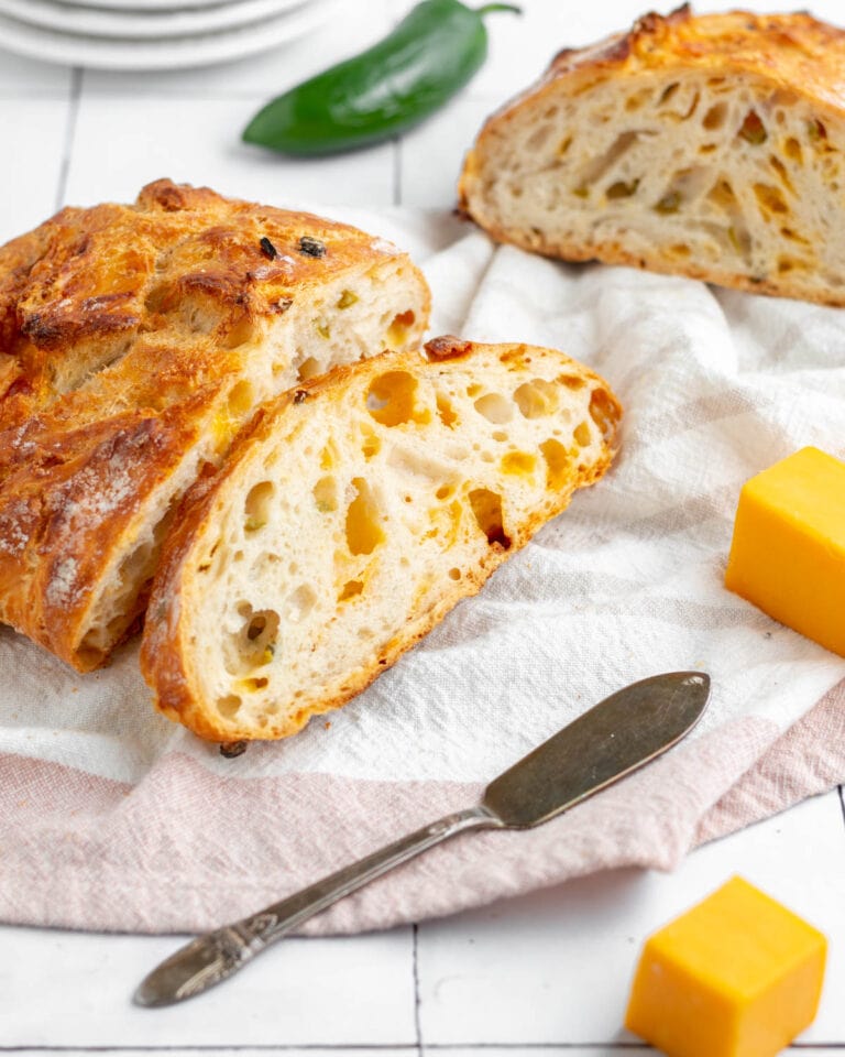 Cheddar Jalapeño NoKnead Bread (Dutch Oven) » the practical kitchen