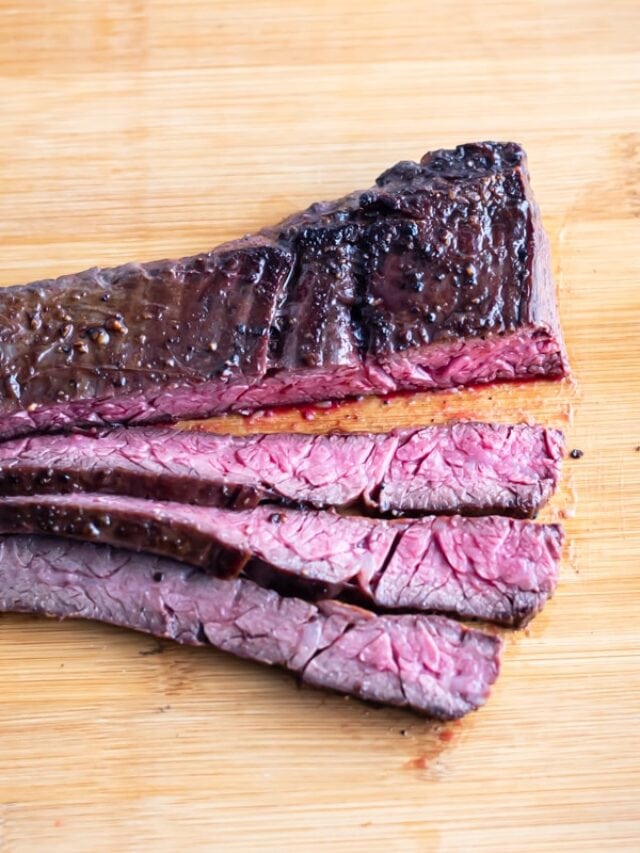 cooked meat sliced against the grain