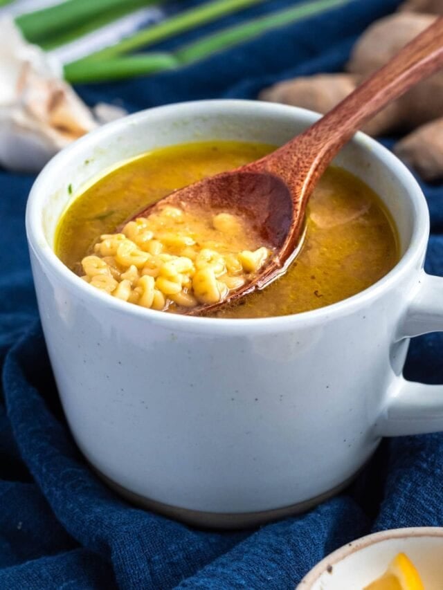 a mug of broth
