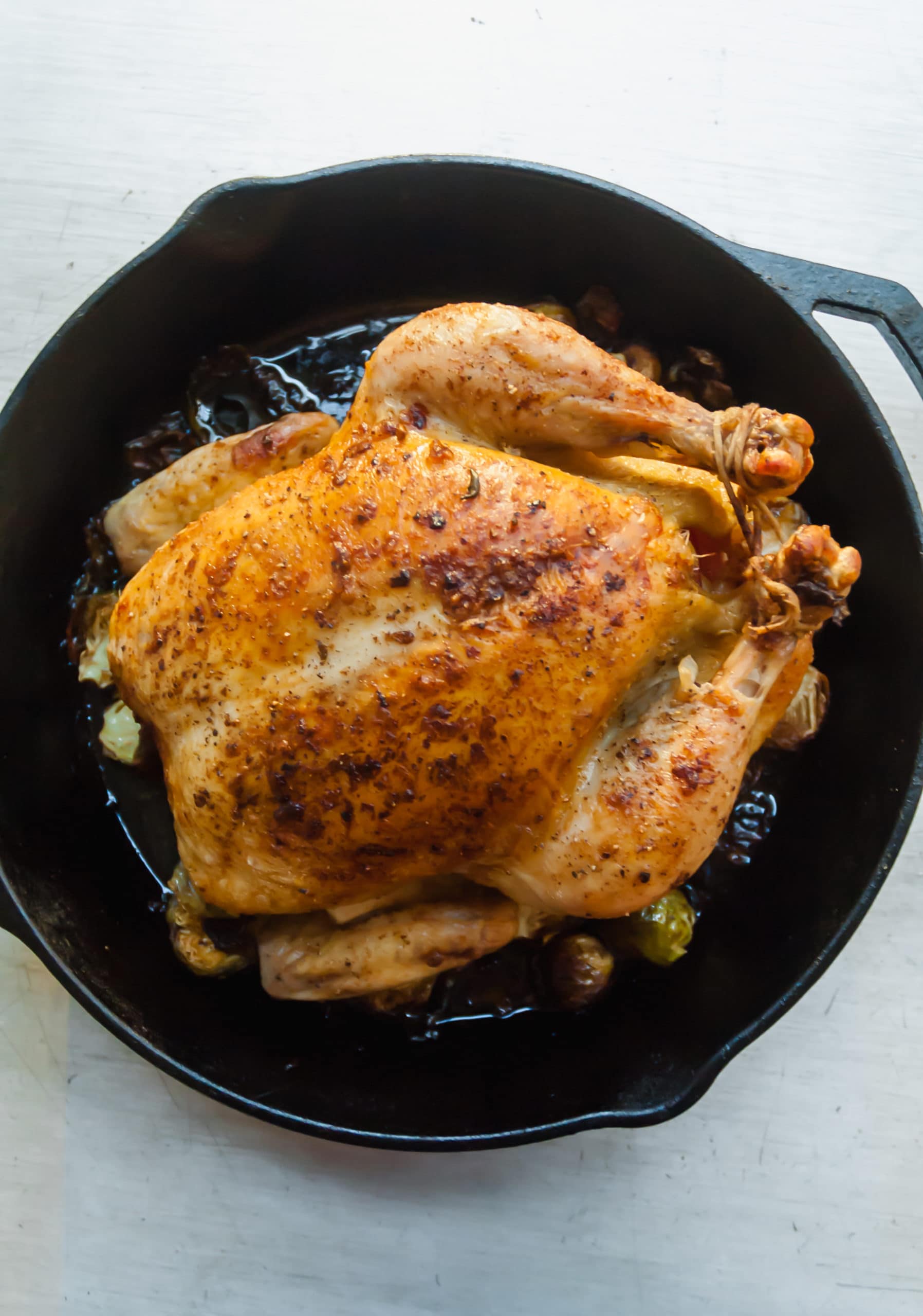 Roast Chicken with Schmaltzy Brussels Sprouts » the practical kitchen