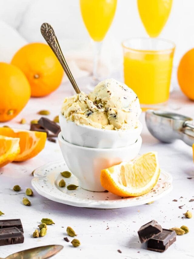 Orange Cardamom Ice Cream Recipe