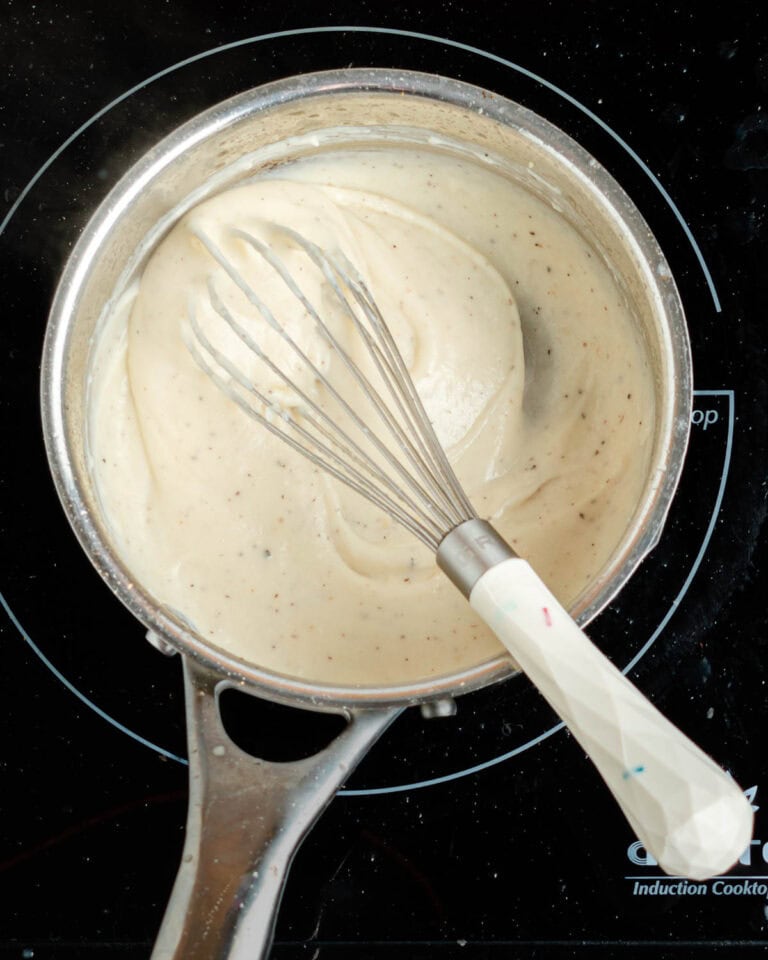 Breakfast Pizza Recipe with White Sauce & Baked Egg » the practical kitchen