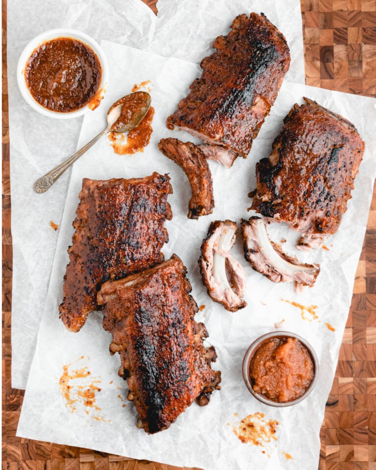 Applesauce Glazed Oven Ribs » the practical kitchen