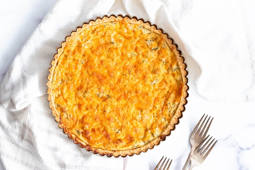 Broccoli Quiche Tart with Cornmeal Cheddar Crust » the practical kitchen