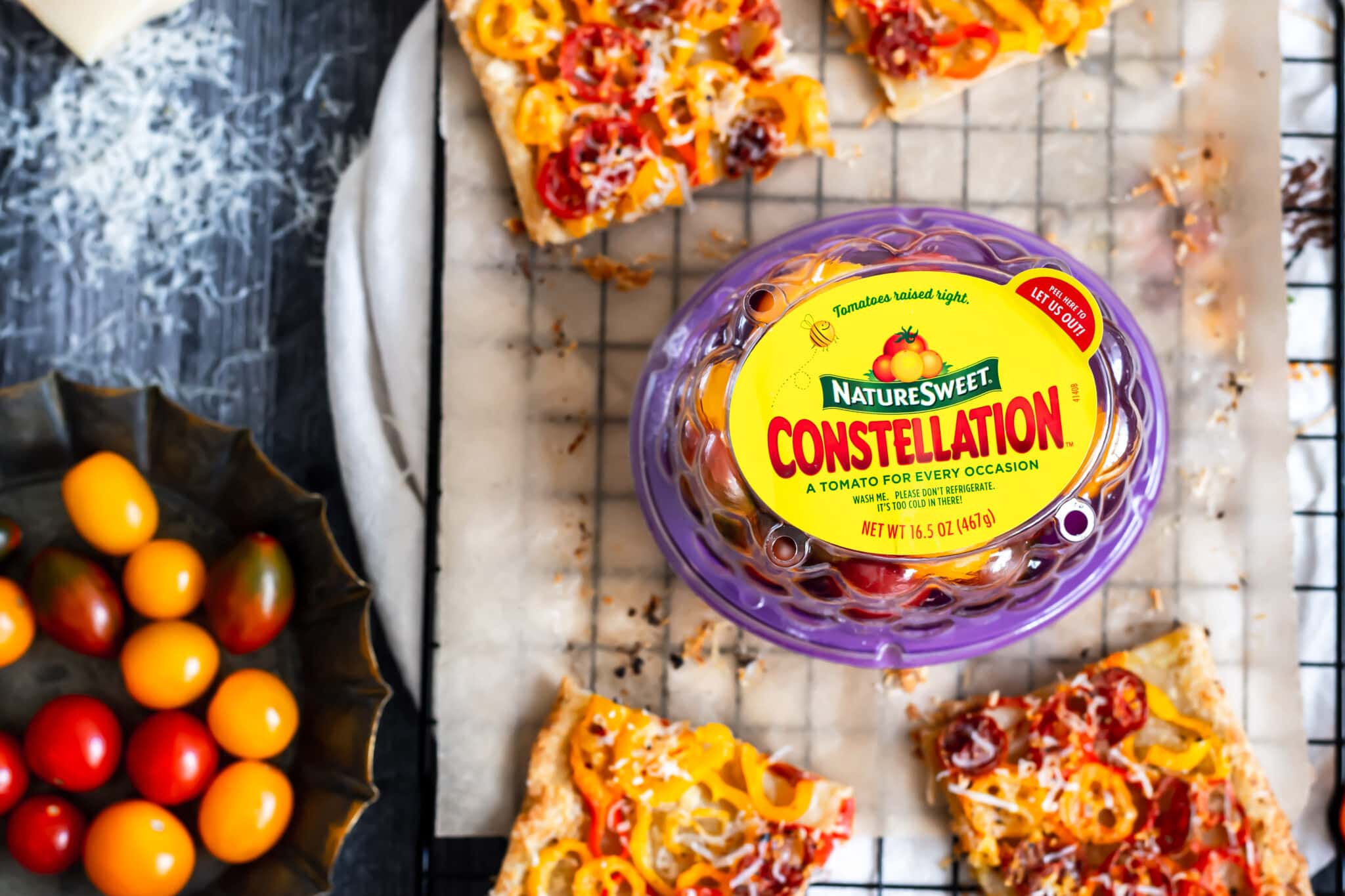 Cherry Tomato and Sweet Pepper Snack Tart » the practical kitchen