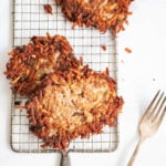 potato pancakes on a small cooling rack
