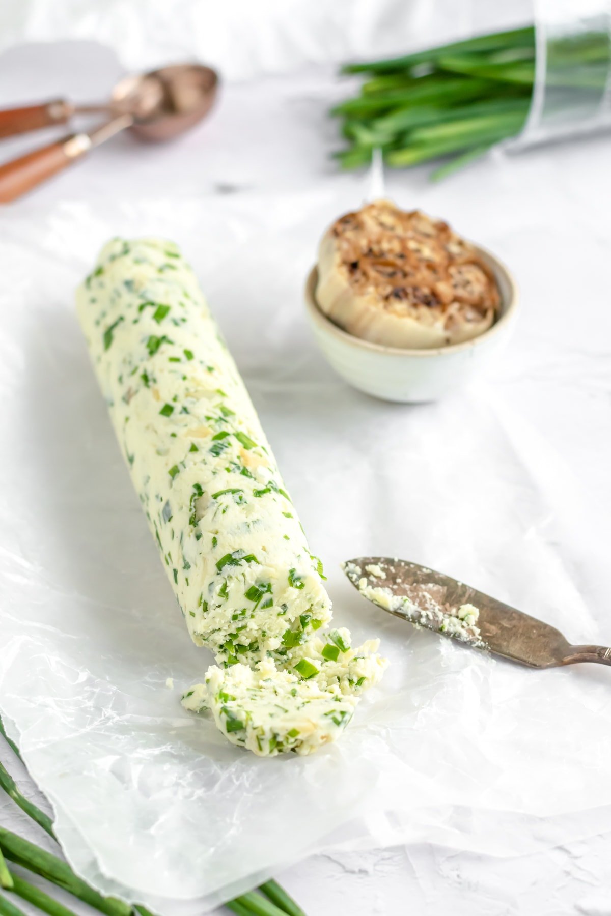 Roasted Garlic and Chive Herb Compound Butter » the practical kitchen