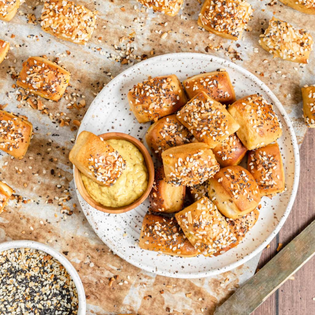 Everything Bagel Pretzel Bites » the practical kitchen