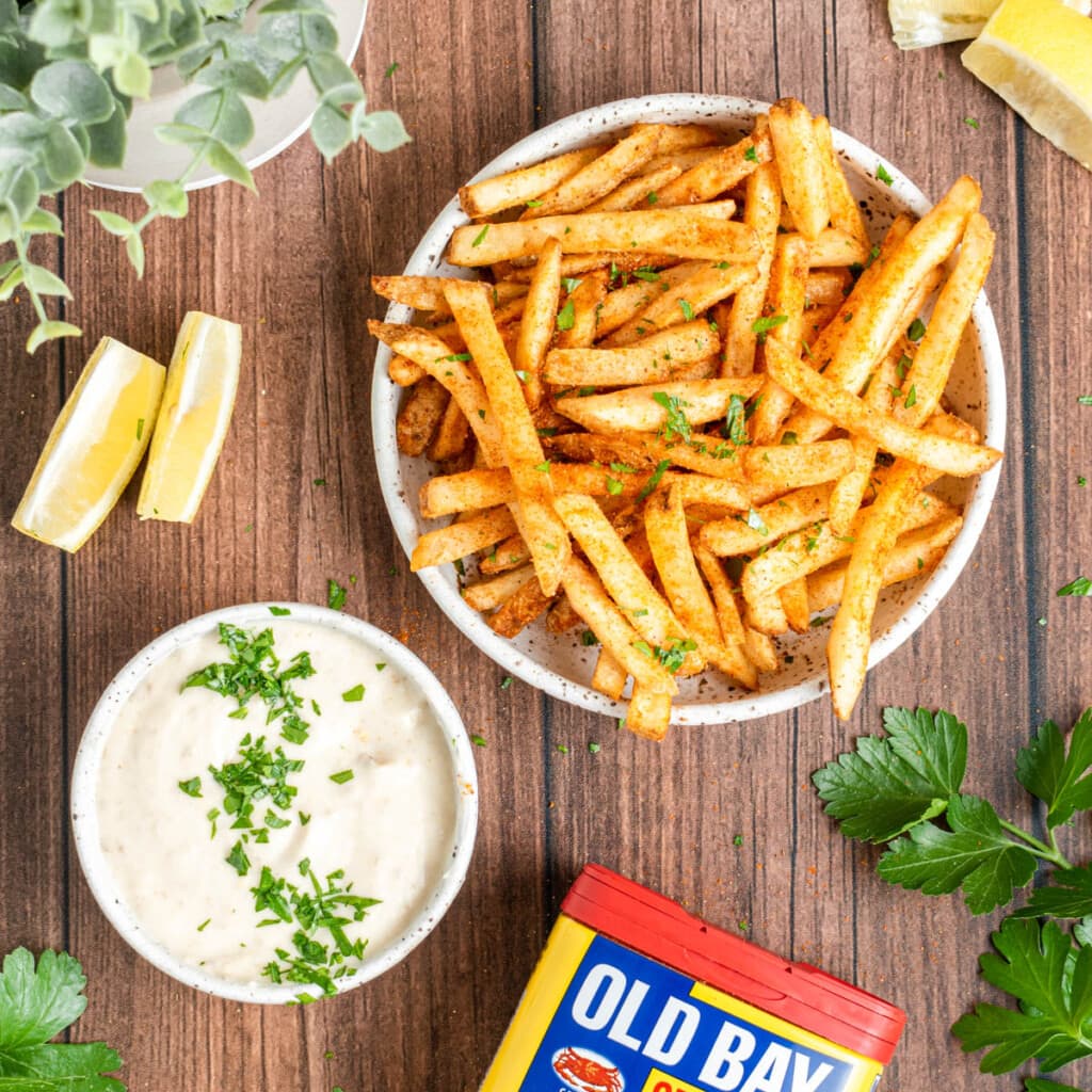 Old Bay Fries With Horseradish Aioli Dip » the practical kitchen
