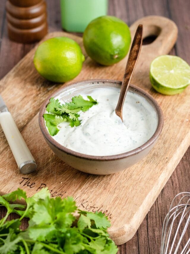 Easy Cilantro Lime Yogurt Sauce Recipe