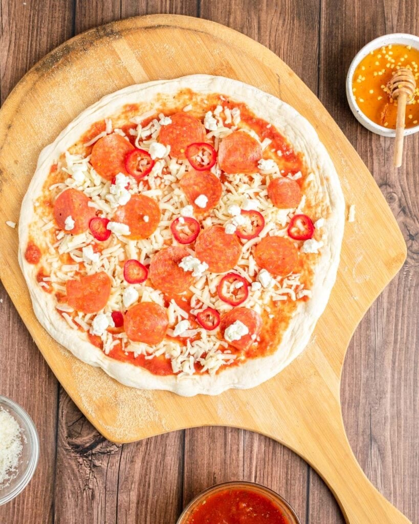 Homemade Hot Honey Pizza w/Goat Cheese » the practical kitchen