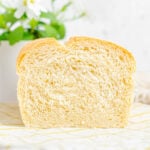 a cross-section of a loaf of white sandwich bread